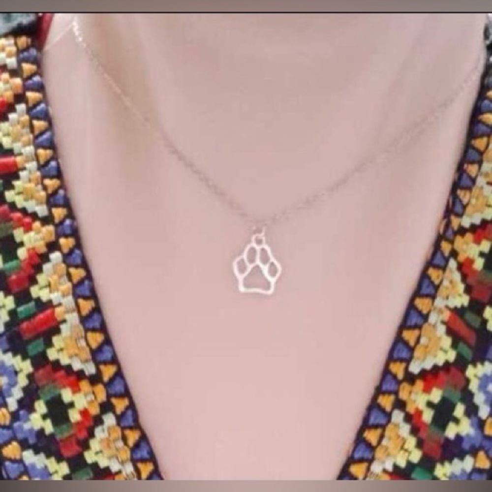 Rose Gold 🐾 Paw Print Necklace NWT - Picture 11 of 14